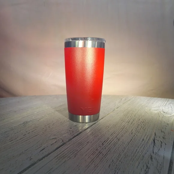 YETI Rambler Brick Red Tumbler 20oz Stainless Steel Mag Slider Lid - Picture 3 of 10
